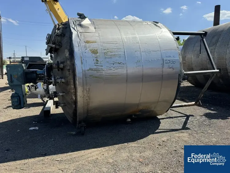 Used Alloy Fabricators 2,500 Gal Alloy Fab Kettle, 304 S/S, 5/100# Stainless Steel Tanks Ohio US | Federal Equipment Company #129506