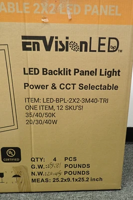 NEW ENVISIONLED LED-BPL-2X2-3M40-TRI