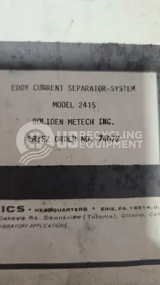 USED ERIEZ 2415 ALUMINUM CAN EDDY CURRENT
