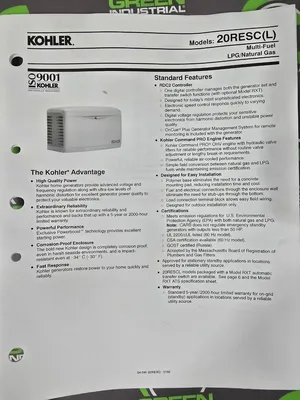 USED KOHLER 20RESC