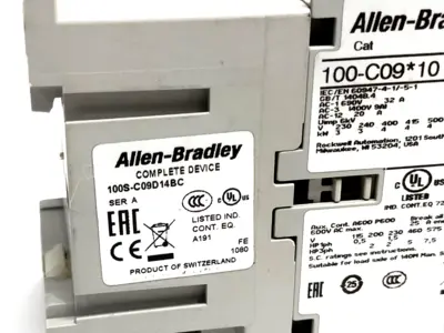100S-C09D14BC | Allen Bradley  Ser. A Safety Contactor 9A 120VAC - Used