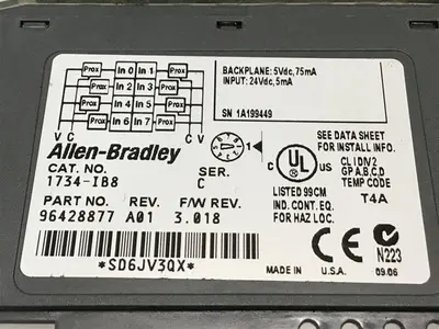 USED ALLEN BRADLEY 1734-IB8, RTB, MB