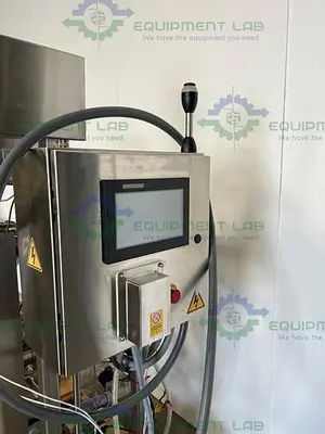 USED METAL FABRICATION 50 GALLON JACKETED MIXING TANK W/ SIDE SCRAPER, CONTROLLER
