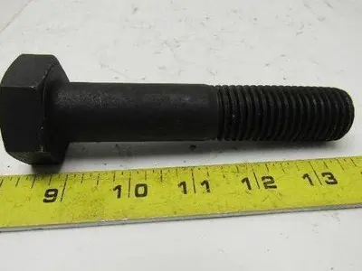 1"-8 x 5" Grade B7 Black Oxide Finish Heavy Hex Cap Screw Bolt lot of 5