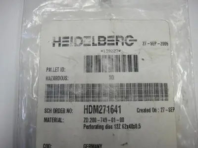 USED HEIDELBERG HDM271641