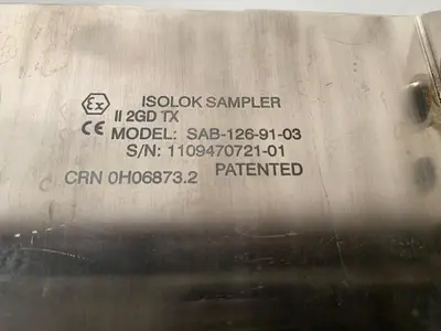 USED ISOLOK SAMPLER SENTRY STAINLESS STEEL SAB-126-91-03