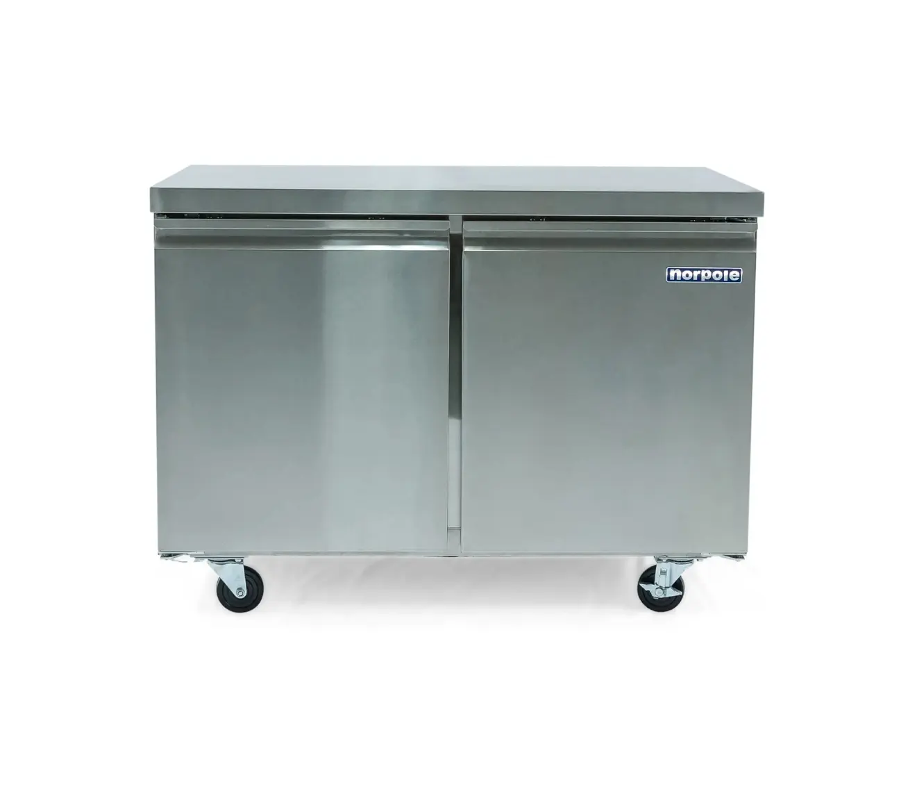 Magic Chef 2-DOOR 12 CU. FT. COMMERCIAL UNDER COUNTER UPRIGHT FREEZER IN STAINLESS STEEL