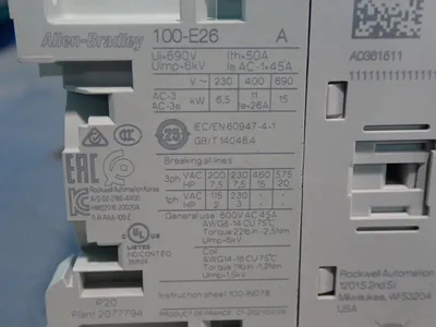 New | in-Stock 2021 ALLENBRADLEY 100E26KD00 PLC Contactors Ohio US | HGR 24 #797725