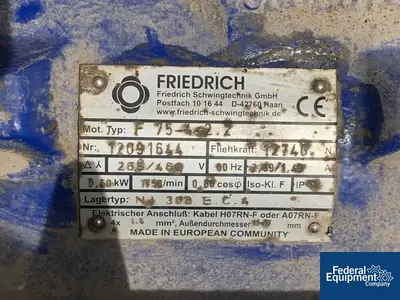 USED Merz 15" x 51" Merz Vibrating Feed Conveyor, C/S, Model URA400/1300