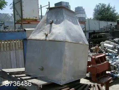 Hopper, 20 CF, S/st, 32" X 32" X 48" Open Top #S736486