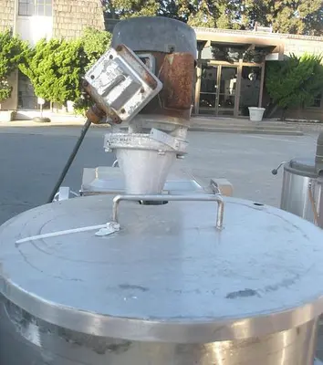 Tank, 15 Gallon, 316 Stainless Steel, 20" X 20", Agitated, FT/FB, #S734563