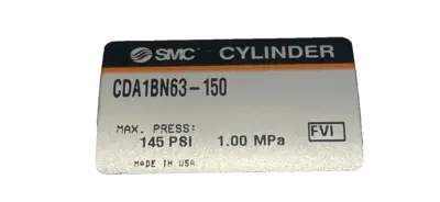 NEW SMC CDA1BN63-150 CYLINDER 145 PSI 1.00 MPA CDA1BN63150