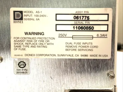 Used Dionex AS-1 Autosampler 100-240V 50/60Hz 6A HPLC Autosamplers Michigan US | Maverick Industrial Sales #1391431