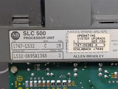 Allen Bradley 1747-L532/C SLC 500 Processor Unit Proc. Rev. 3 No Cover Used