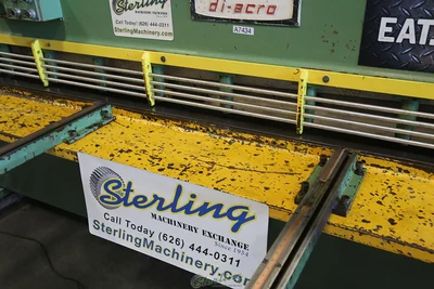 Used DI-ACRO 10FTX1/8IN Power Squaring Shears (Gauge) California US | Sterling Machinery Exchange #1467182