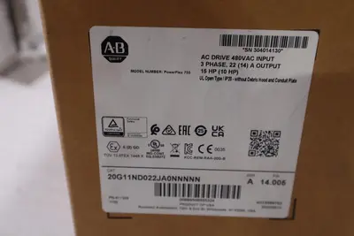 Allen Bradley 20G11ND022JA0NNNNN Powerflex 755 15 hp - NEW IN BOX - STOCK 1703CC