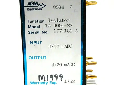USED AGM ELECTRONICS TA-4000-22 ISOLATOR 4/12MADC TA400022