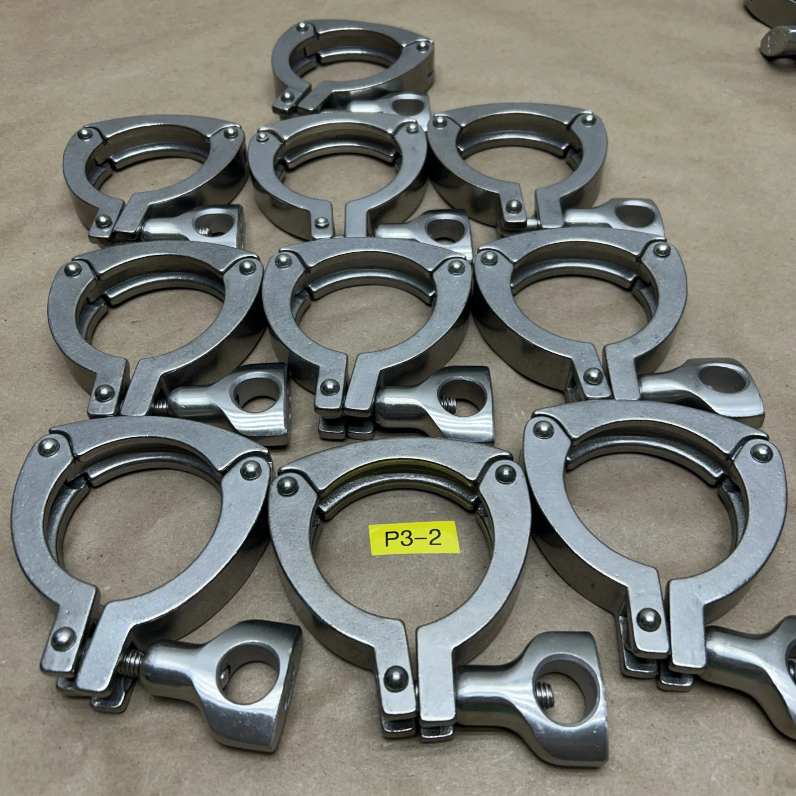 (10) Stainless Steel Tri-Clamps Tri-Clover 3” (See Photos) NNB Fast Shipping!