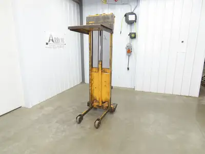 Langley BHLD Walk Behind Pallet Lift Truck 200lb 12V Straddle Platform 70" Lift