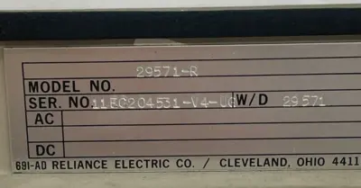 USED RELIANCE ELECTRIC 29571-R RHEOSTAT DIGITAL 29571R