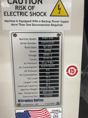 2012 VITRONICS SOLTEC XPM3I-1030 REFLOW OVEN Reflow Oven | Tekmart International Inc. (7)