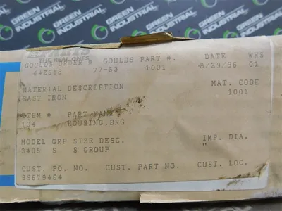 Gould 77-53 1001 Cast Iron Bearing Housing 52032 1.495 in Bore New