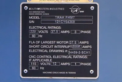 2012 SOUTHWESTERN INDUSTRIES FHM 7 MILLERS, VERTICAL | Prime Machinery (25)