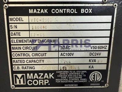 USED 2005 MAZAK VTC-250D/50