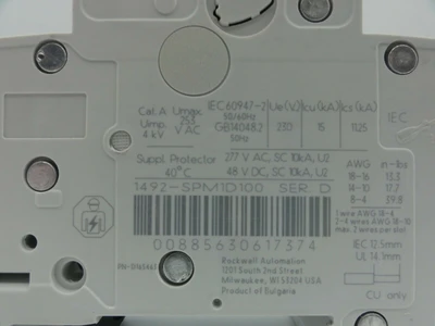 USED ALLEN BRADLEY 1492-SP