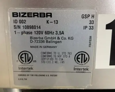 182-0155 Bizerba GSP-H Deli Slicer