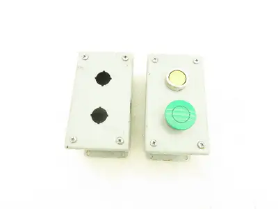 Hoffman E2PBG Electrical Pushbutton Enclosure 6x3-1/2x3" Lot of 2