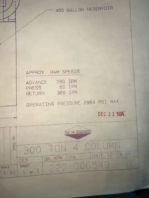 1994 PH HYDRAULICS 4C 300-P Hydraulic Press | Universal Press & Machinery (UPM) (18)