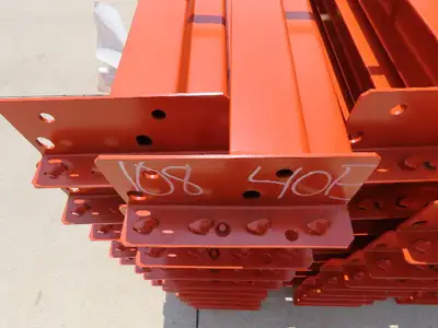 Interlake 108"x 4" Teardrop Pallet Racking Rack Step Beam Crossmember 4390Lb 40E