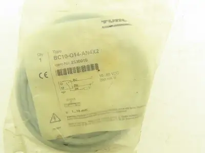 Turck BC10-Q14-AN4X2 Capacitive Sensor 10-65VDC 200mA 1-10mm sensing distance