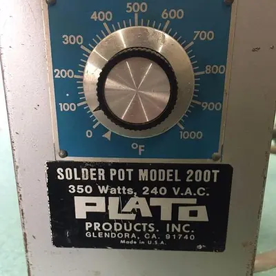PLATO PRODUCTS INC MODEL #200T 350 WATTS SOLDER POT