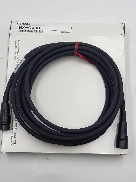 New | in-Stock KEYENCE KEYENCE NX-C03R EXTENSION CABLE 3 M - ROUND 12 PIN CONNECTOR *NEW IN BOX* Connector Accessories | ND Industrial Surplus #1217046