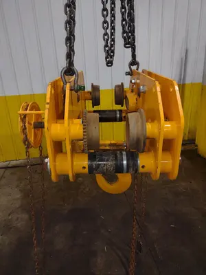 10 TON HARRINGTON MODEL #SHB100 CHAIN HOIST & TROLLY: YOBRO #25080