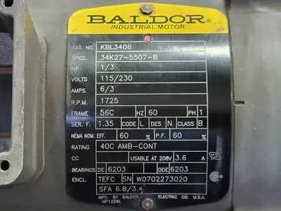USED BALDOR KBL3406