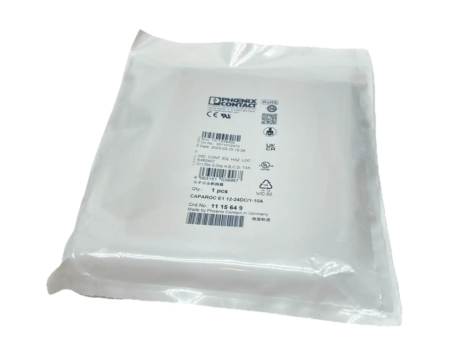 NEW PHOENIX CONTACT ELECTRONIC CIRCUIT BREAKER 1115649