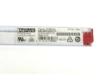 10 NEW PHOENIX CONTACT REL-MR-60DC/21 RELAYS RELMR60DC21