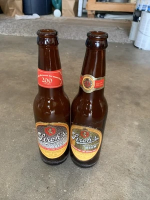 Strohs Bohemian Beer Plastic Coated Cardboard Case w/24 12oz Bottles Glass