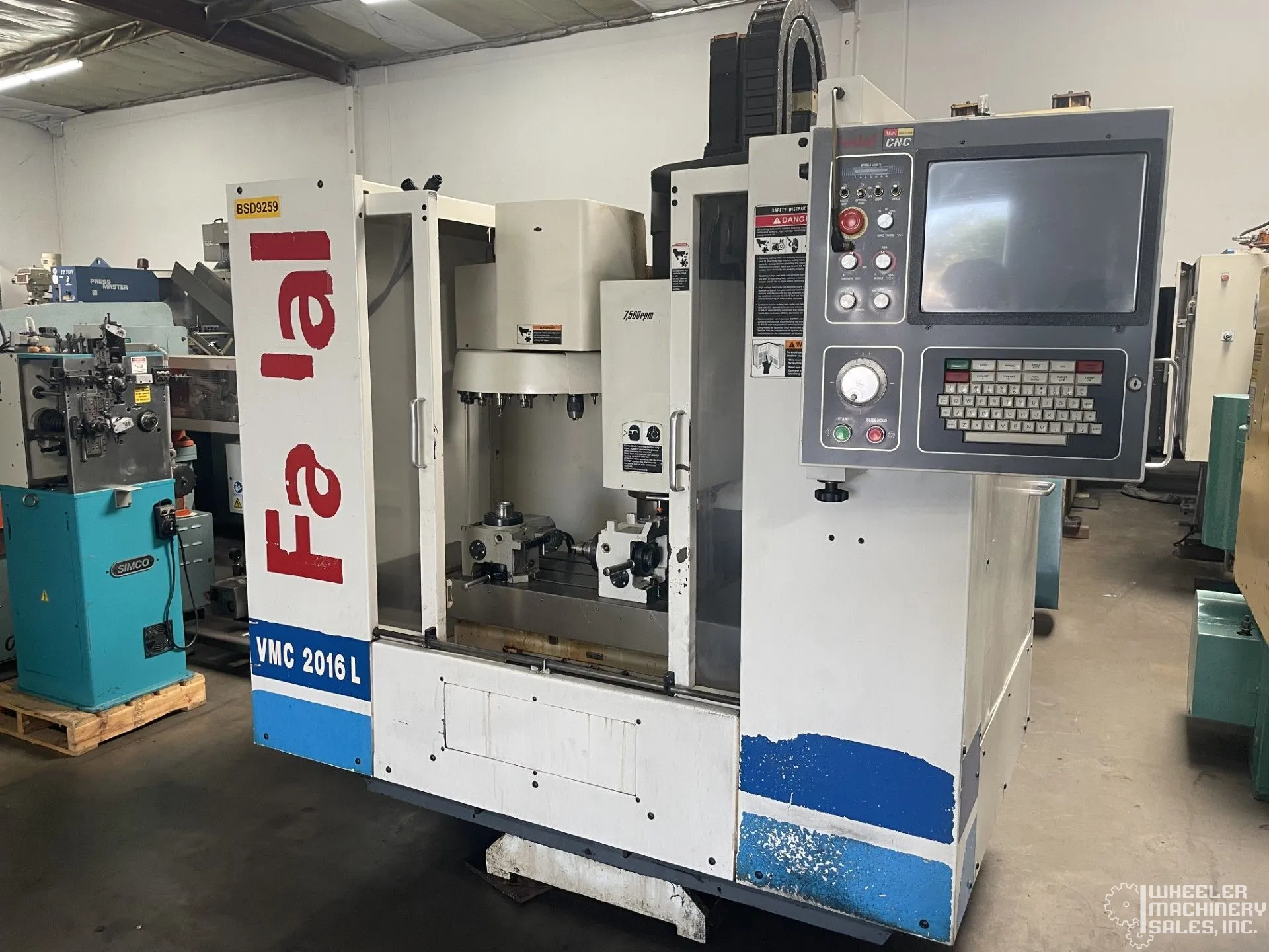 FADAL VMC-2016L Vertical Machining Center #8385 #1
