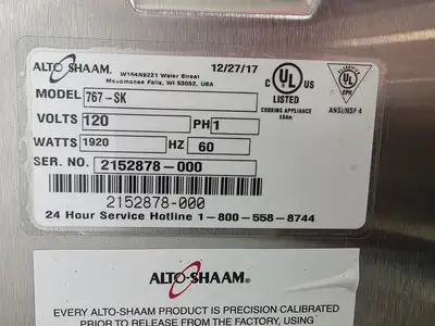 Used Alto Shaam Used Alto-Shaam 767-SK Undercounter Cook and Hold BBQ Smoker 208/240V Smokers (Meat) Illinois US | Falcon Restaurant Supply #1373765