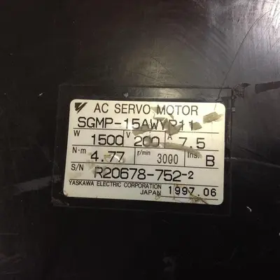 Used YASKAWA SGMP-15AWYR11 Motors (misc) | Ideal Machinery #661433