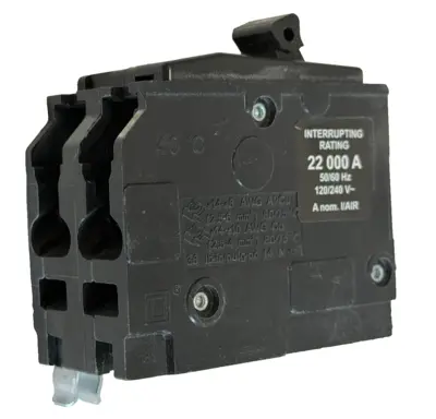 NEW SQUARE D QOB220VH CIRCUIT BREAKER 2 POLES 120/240V 50/60HZ
