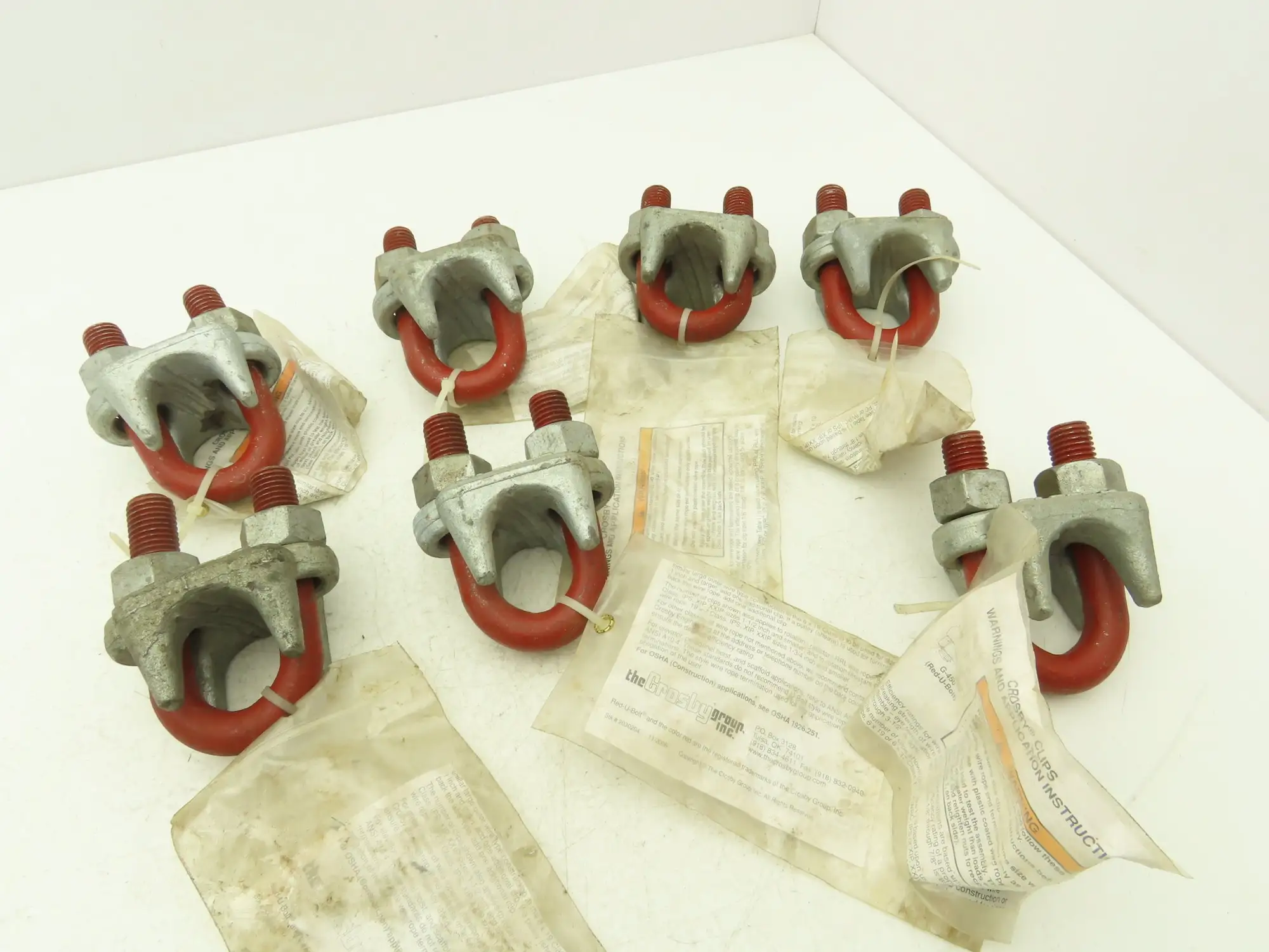 Crosby 1-1/8" Galvanized Drop Forged Wire Rope Clip G-450 Cable Clamp Lot of 7