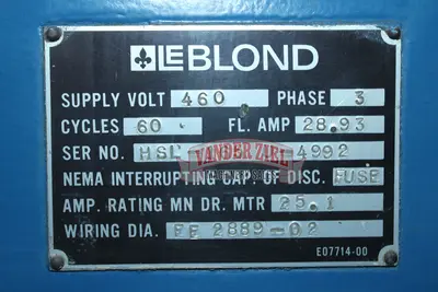 Used LEBLOND _UNKNOWN_ Engine Lathes Michigan US | Vander Ziel Machinery Sales #1136099