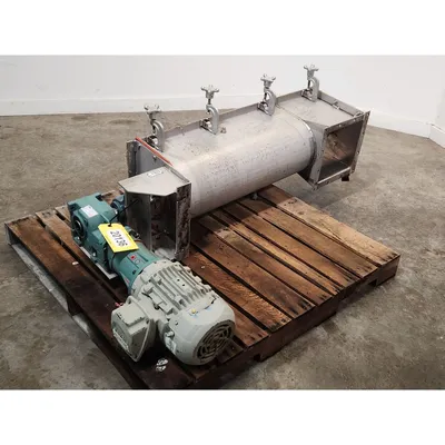 Used 1HP Stainless Steel Sanitary Screw Feeder 9" Dia. X 40"L
