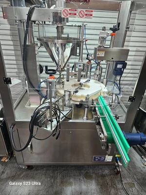 Auger Filler, bottle loader, lid loader, Vacuum loading, capper (Open Box)