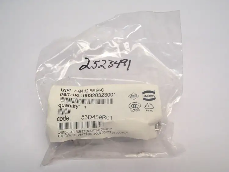 New | in-Stock HARTING HEAVY DUTY CONNECTOR INSERT 16A 500V 6KV 3 HAN 32 Connector Accessories | Maverick Industrial Sales #1101433